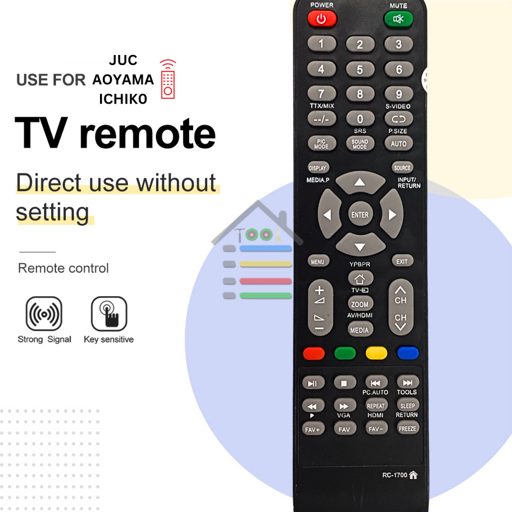 REMOTE TV CHINA JUCC ICHIK0 AOYMA UNIVERSAL RM1700