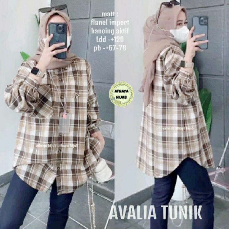 AVALIA TUNIK / FLANEL IMPORT // ATHAYA HIJAB