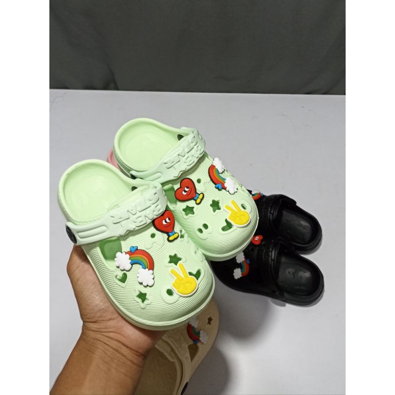 (COD) Sandal karet Anak BAIM variasi mainan /Sandal Selop Anak dengan tali belakang size 18-29