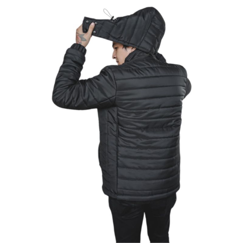 FS - Jaket Puffer Pria Gelembung Bandung / Jaket Puffer Tebal Taslan Anti Air