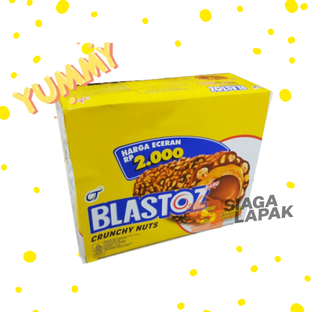 Wafer Blastoz Crunchy Nuts Coklat 24gr All Varian