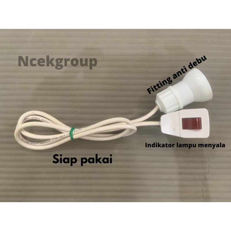 Fiting Lampu Gantung + Kabel Steker Saklar Lampu Berkualitas Sambungan Kable Listrik