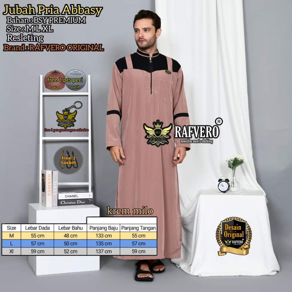 FM Jubah Pria Abbasy ORIGINAL RAFVERO - Jubah Pria - Jubah Pria Terbaru - BAJU KOKO JUBAH GAMIS PRIA