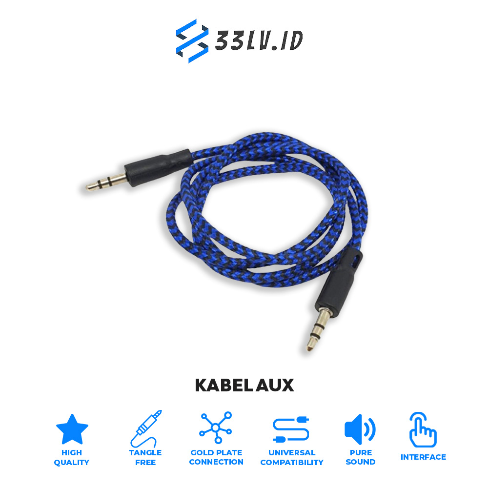 【33LV.ID】Kabel audio aux 1x1 motif kabel tali sepatu xh02