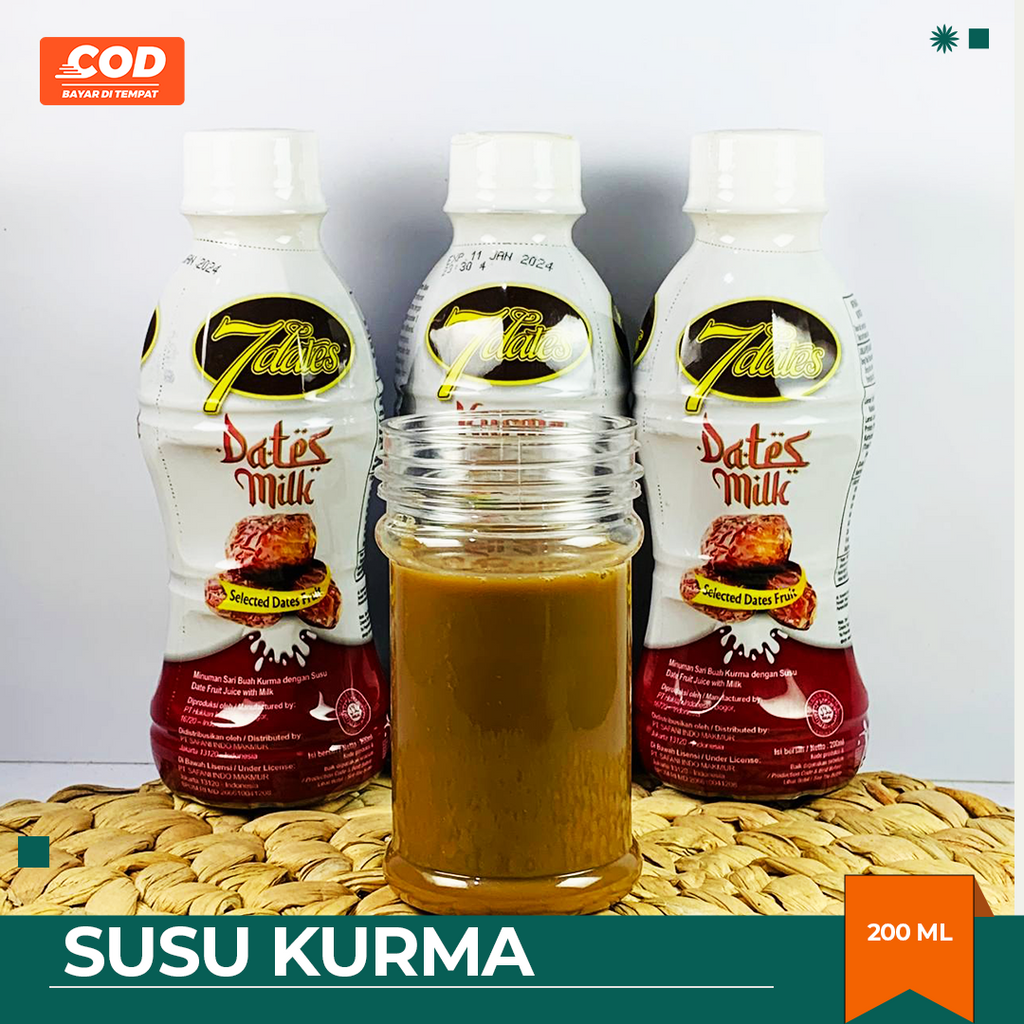 7DATES MINUMAN SARI BUAH SUSU KURMA BOTOL ORIGINAL PREMIUM 1pcs