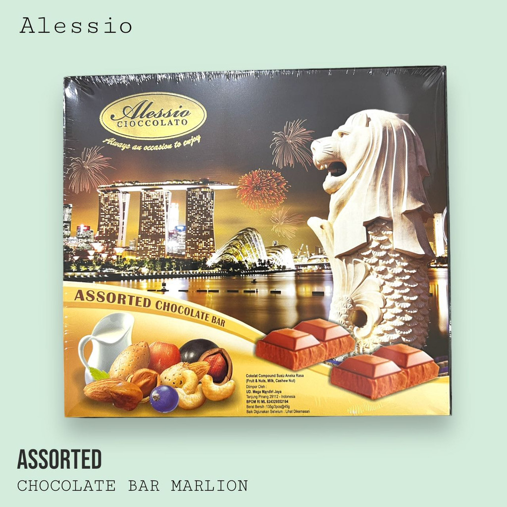 

READY STOCK Coklat Alessio Box 135gr / Coklat Malaysia / Coklat Singapore Merlion