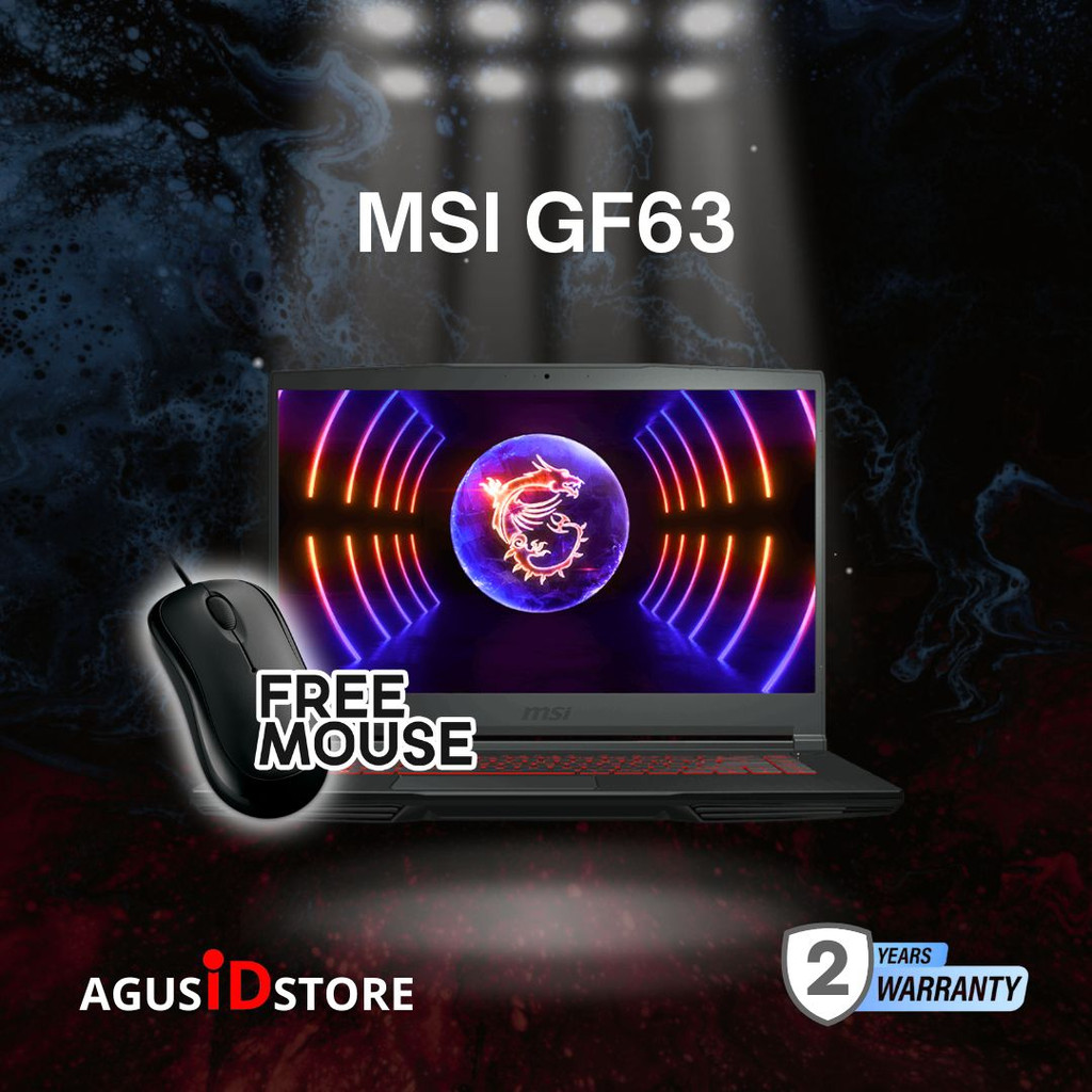 Cicilan 0% - MSi Thin GF63 12VE 043ID Intel Core i5-12450H RAM 16GB 512GB SSD RTX 4050 15.6&quot; FHD IPS 144Hz WINDOWS 11