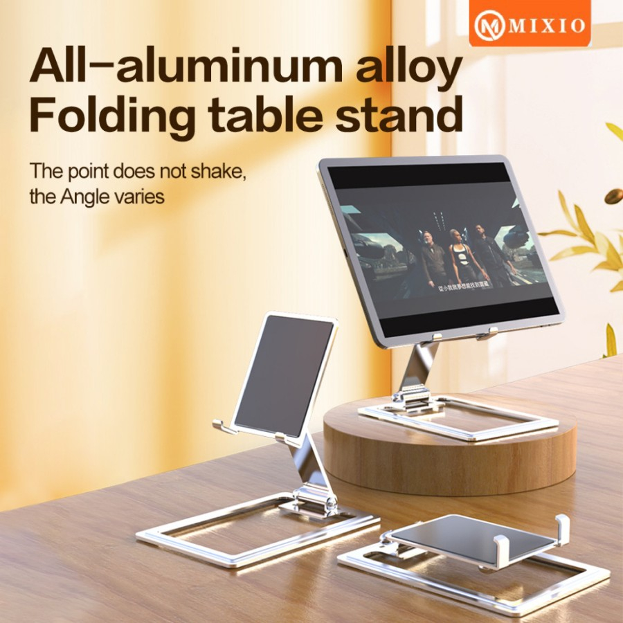 MIXIO Stand Alumunium Dudukan HP ZM04 Phone Holder Foldable Rotate 270