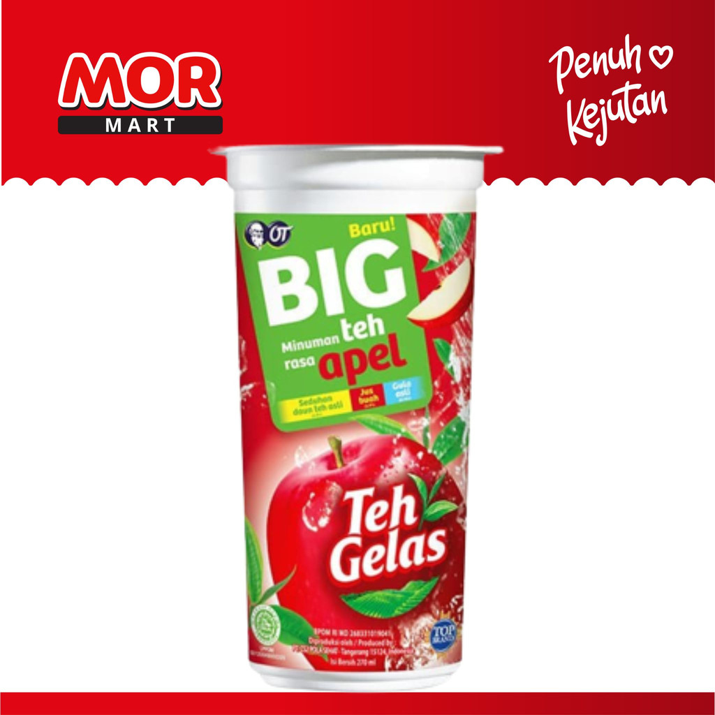 TEH GELAS Apel Big Cup Teh Manis Apple 270 ml