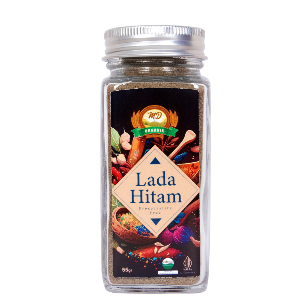 

MD Organic Black Pepper/ Lada Hitam Organik 55gr