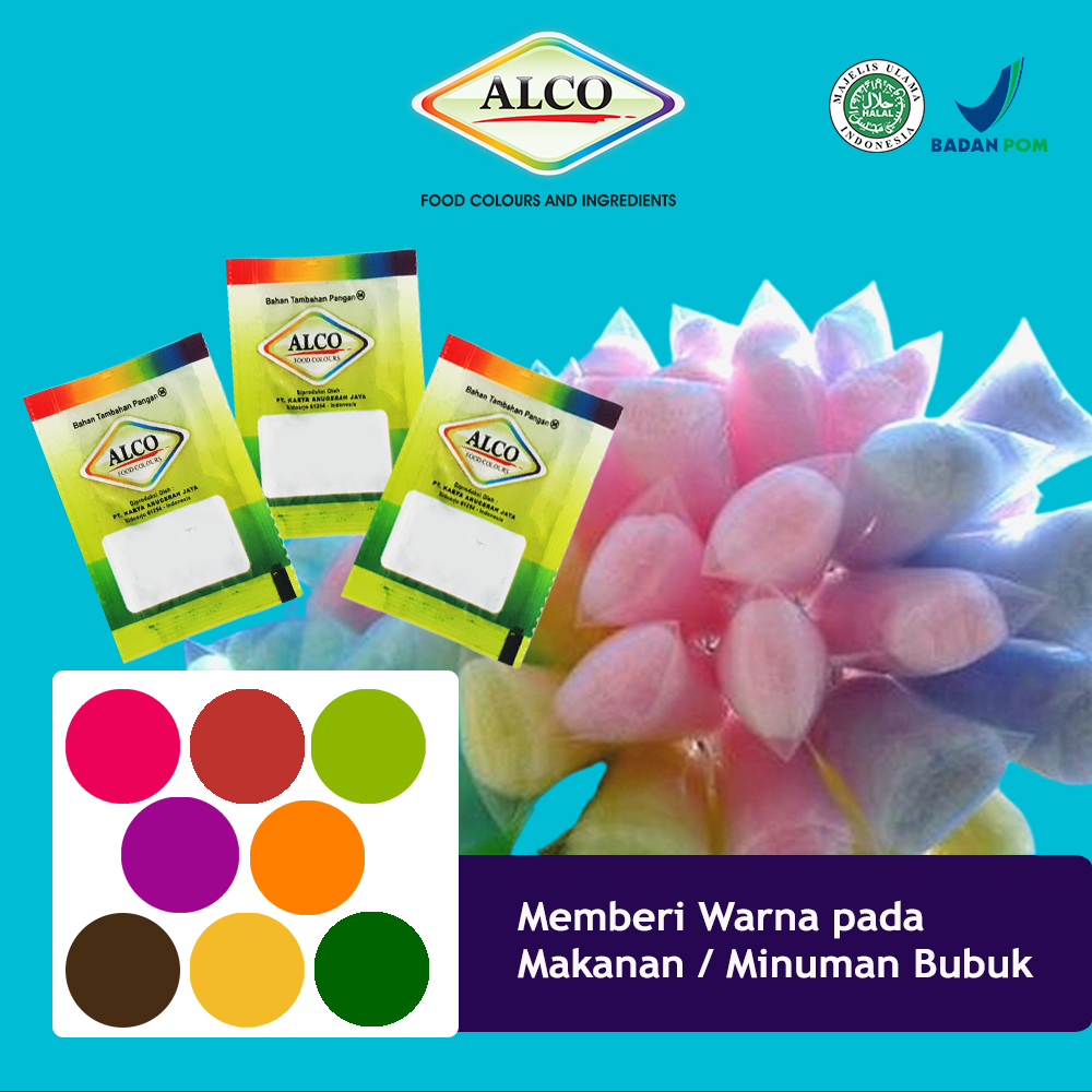 Pewarna Makanan Minuman Kue Bubuk ALCO 25 gr Ecer