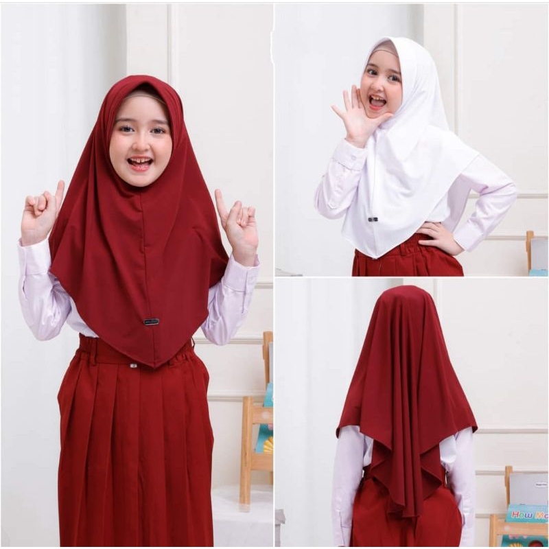 KERUDUNG BERGO ANAK/BERGO SD/BERGO SEKOLAH/KERUDUNG ANAK/KERUDUNG TERMURAH