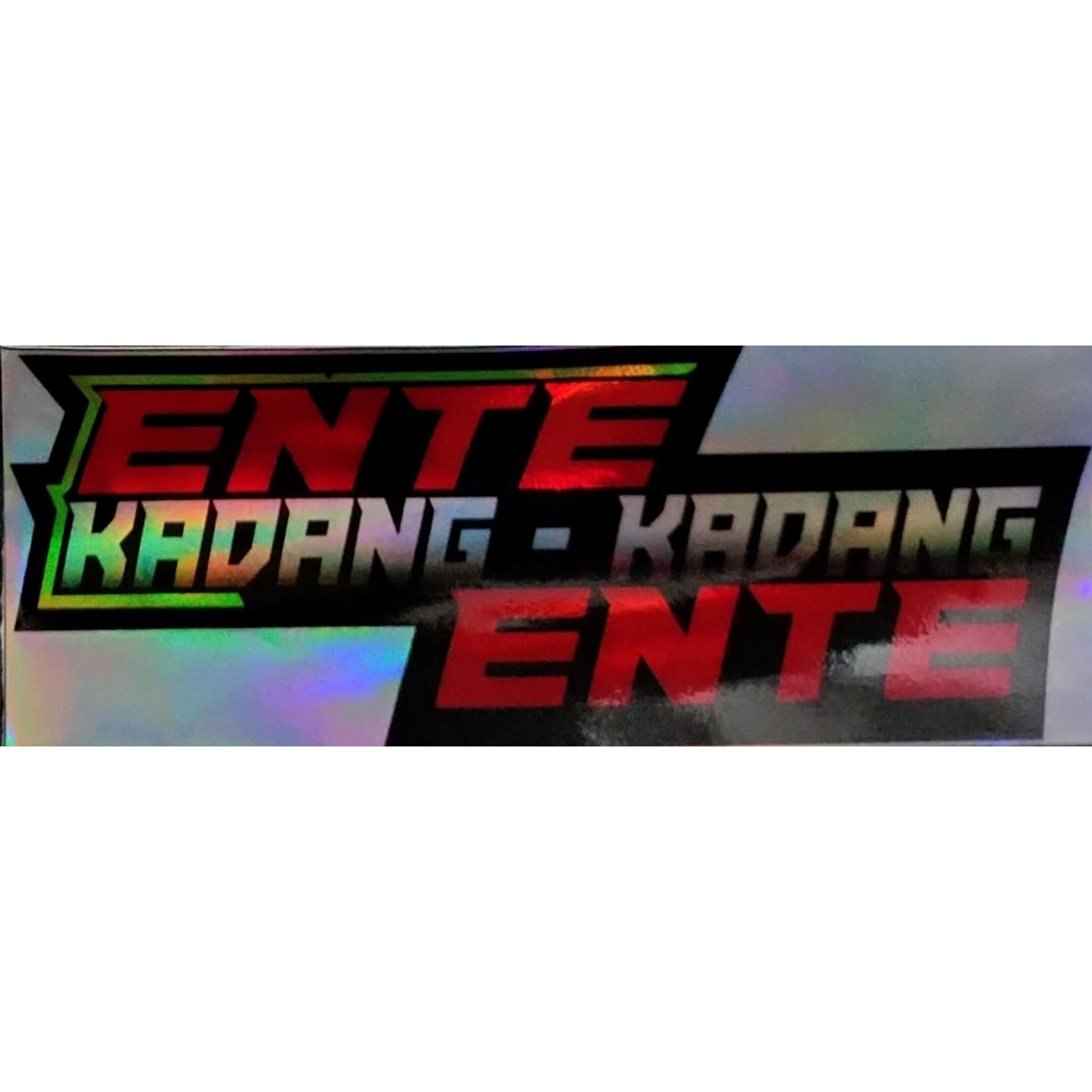 

STIKER KECIL HOLOGRAM MOTIF TULISAN ENTE KADANG-KADANG
