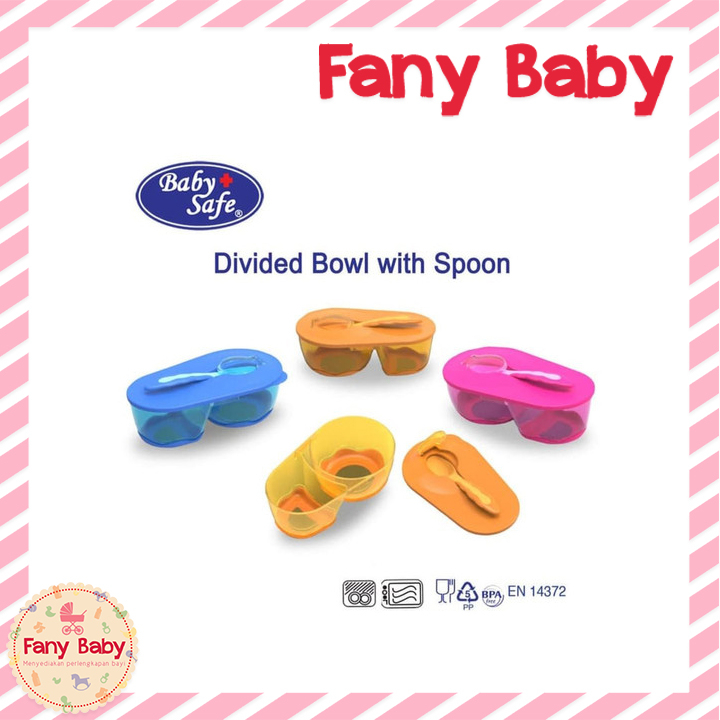 BABY SAFE DIVIDED BOWL WITH SPOON / AP010