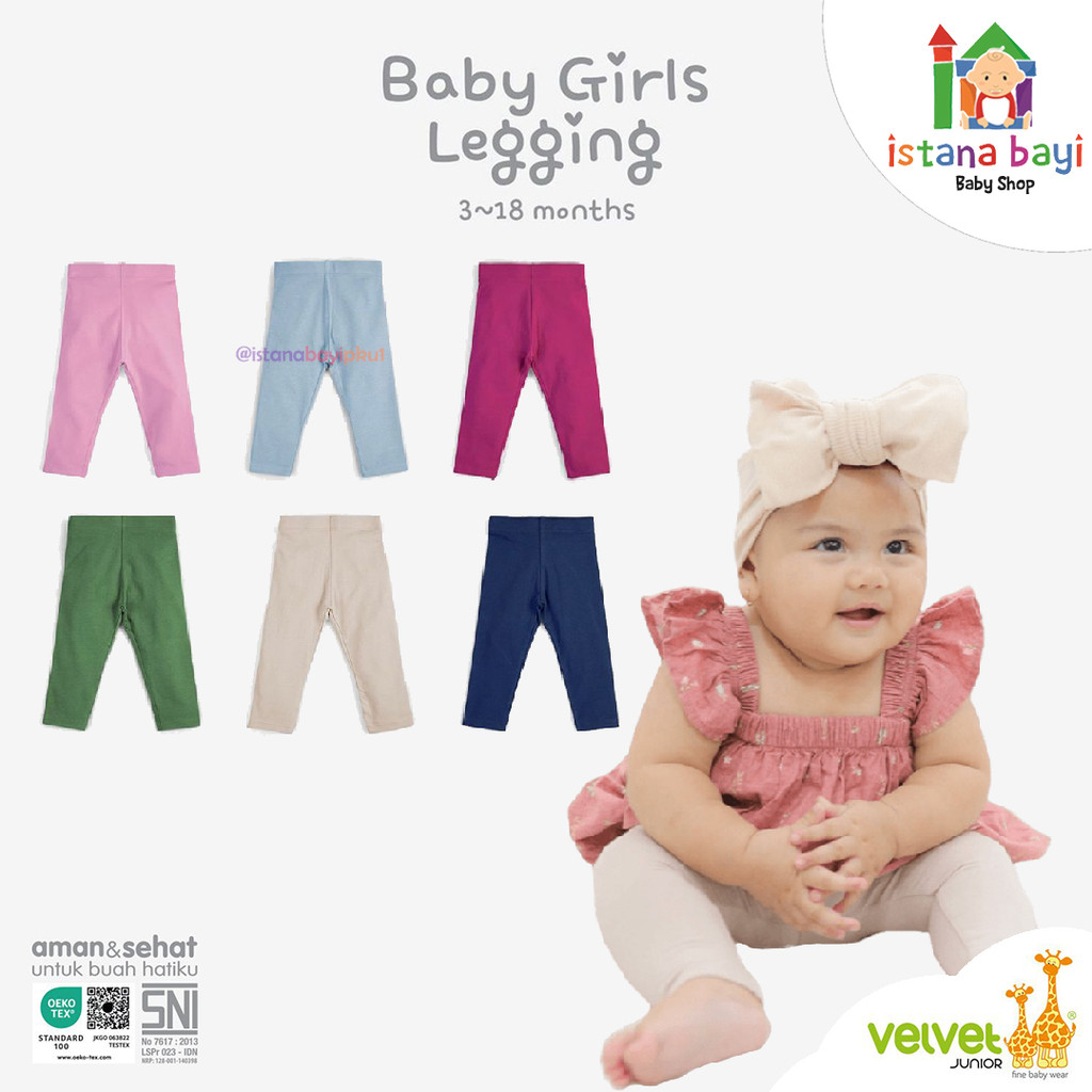 Velvet Junior Legging Anak Girl / Legging Bayi