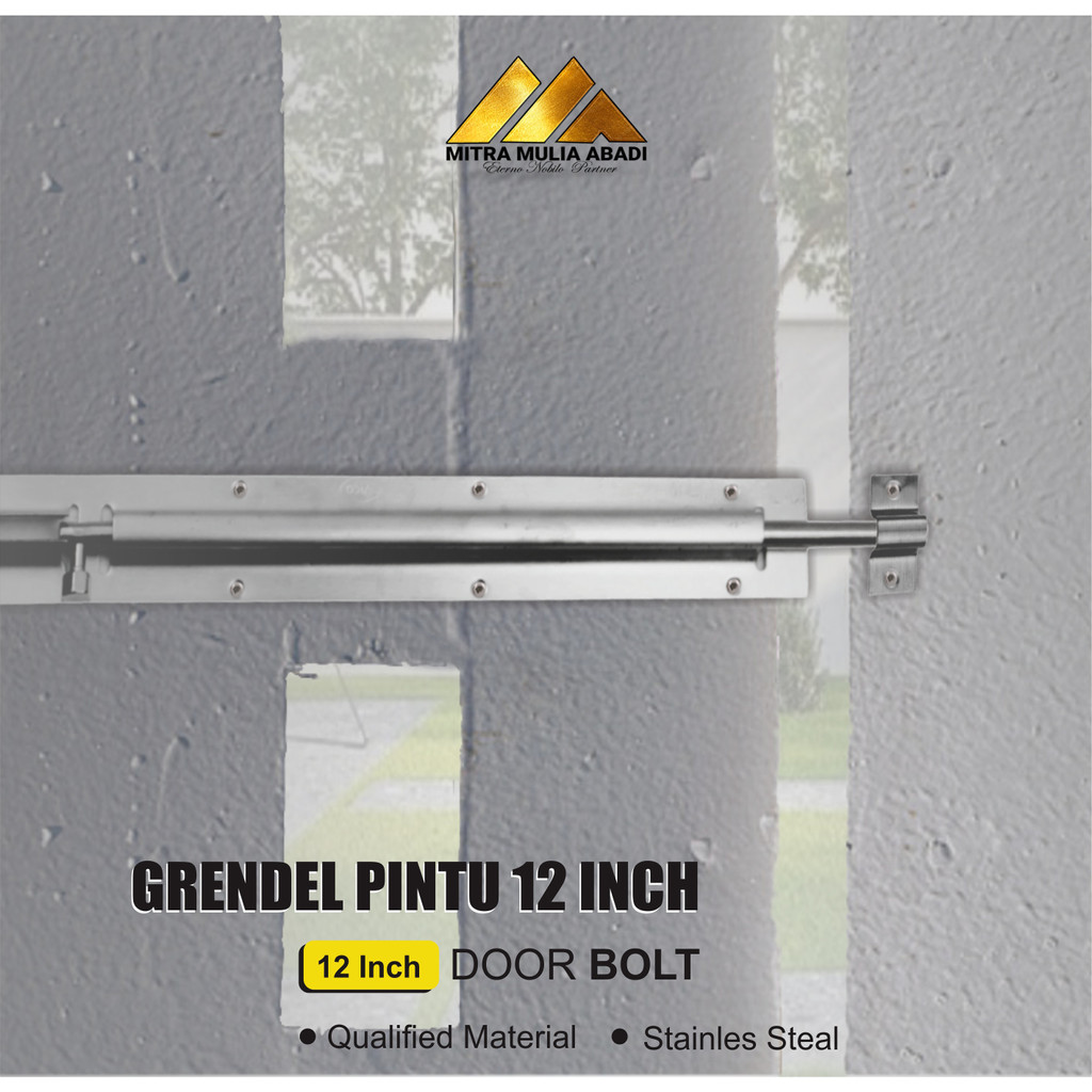 Grendel Slot Pintu Jendela 12 Inch l 30 cm l Selot Stainless + Skrup