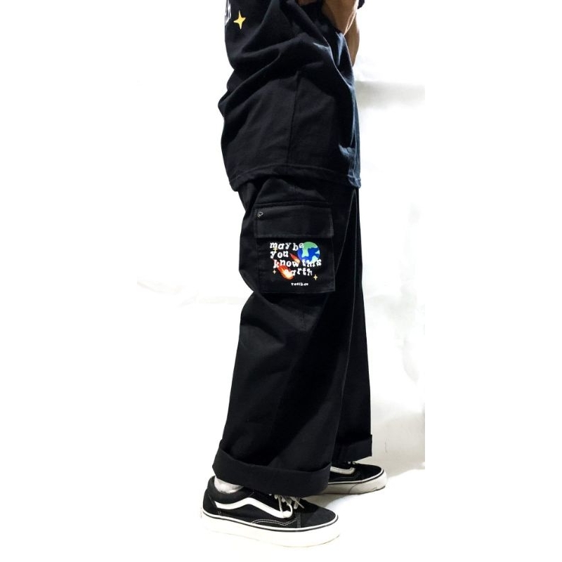 CARGO PANTS HITAM || SERIES TERBARU VOL 4 ORIGINAL YASIK.CO OVERSIZE