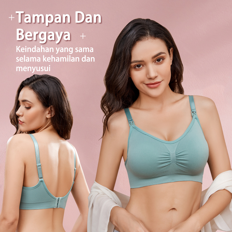 Bra Menyusui tanpa kawat sorex seamless jumbo maternity BH hamil katun busui Nursing ANGEL MOMMY 937