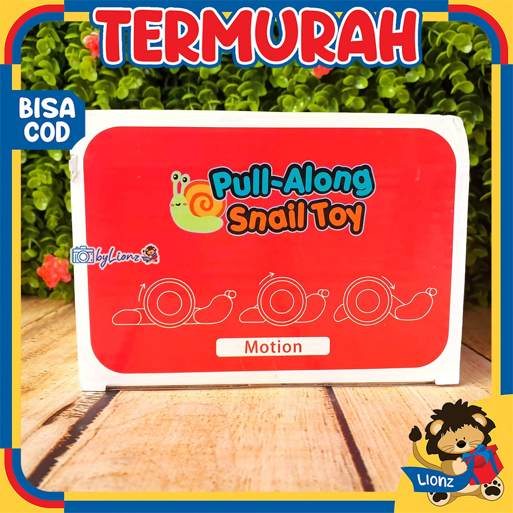 Pull Along Snail Toys Mainan Siput Tarik Lucu