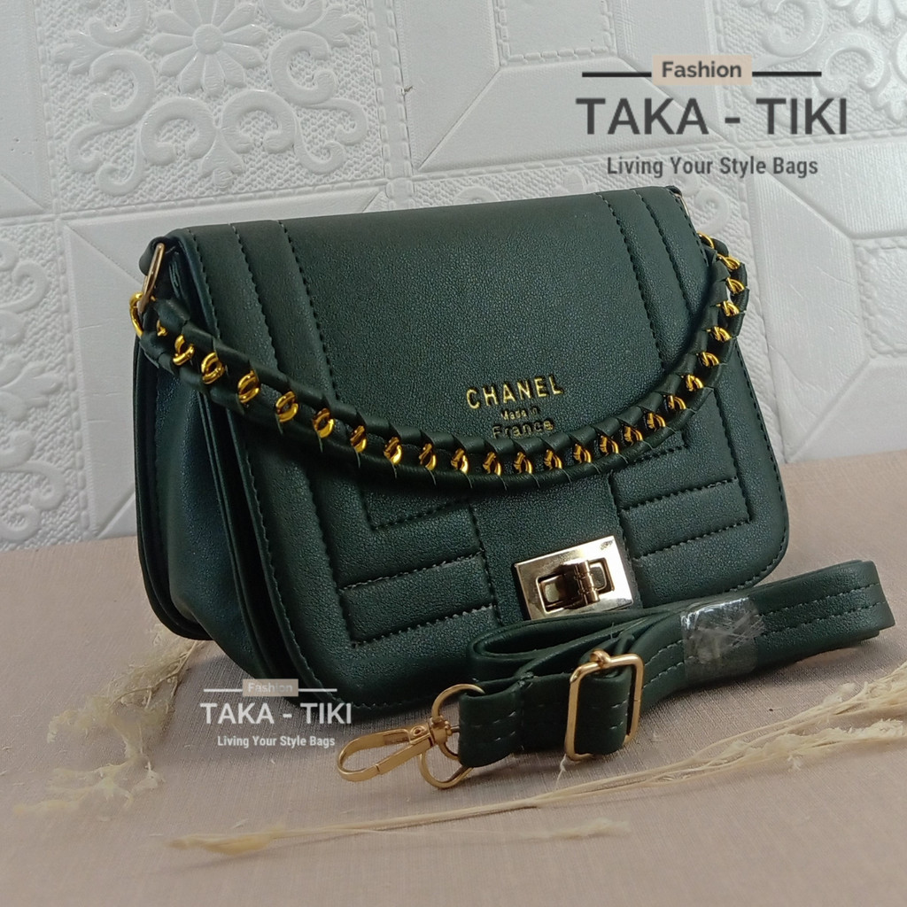 New Tas Selempang Slingbags CCNLL Wanita Terbaru Tali Rantai Anyam Simpel Elegant Premium Quality