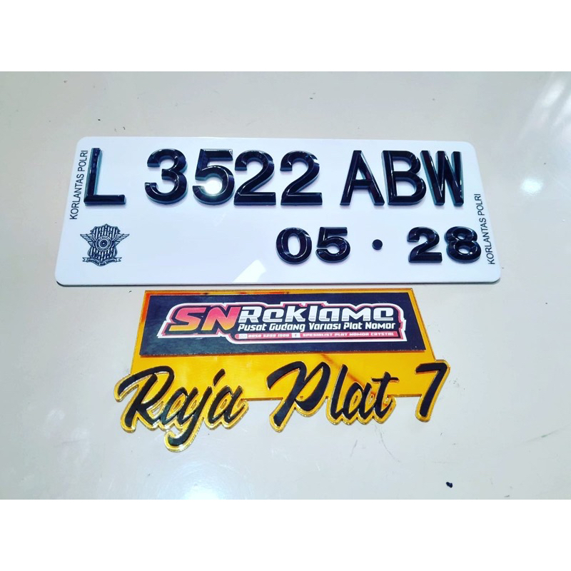 Plat Nomor MEWAH Sepeda motor Premium &amp; Berkelas. AWET TAHAN LAMA