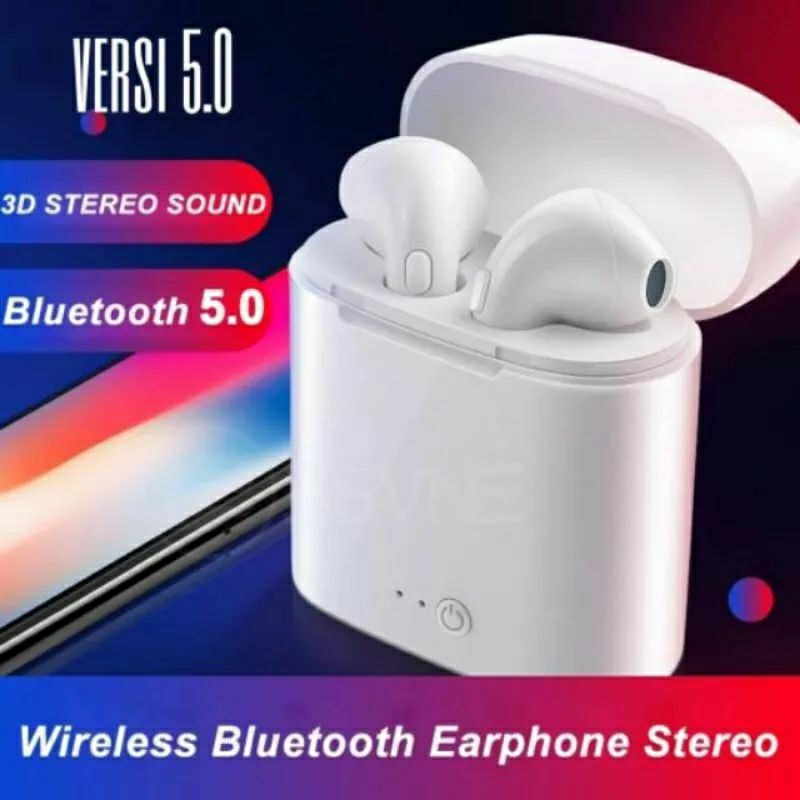 Headset bluetooth  i7S TWS Versi Bluetooth 5.0 Wireless bluetooth Earphone Stereo