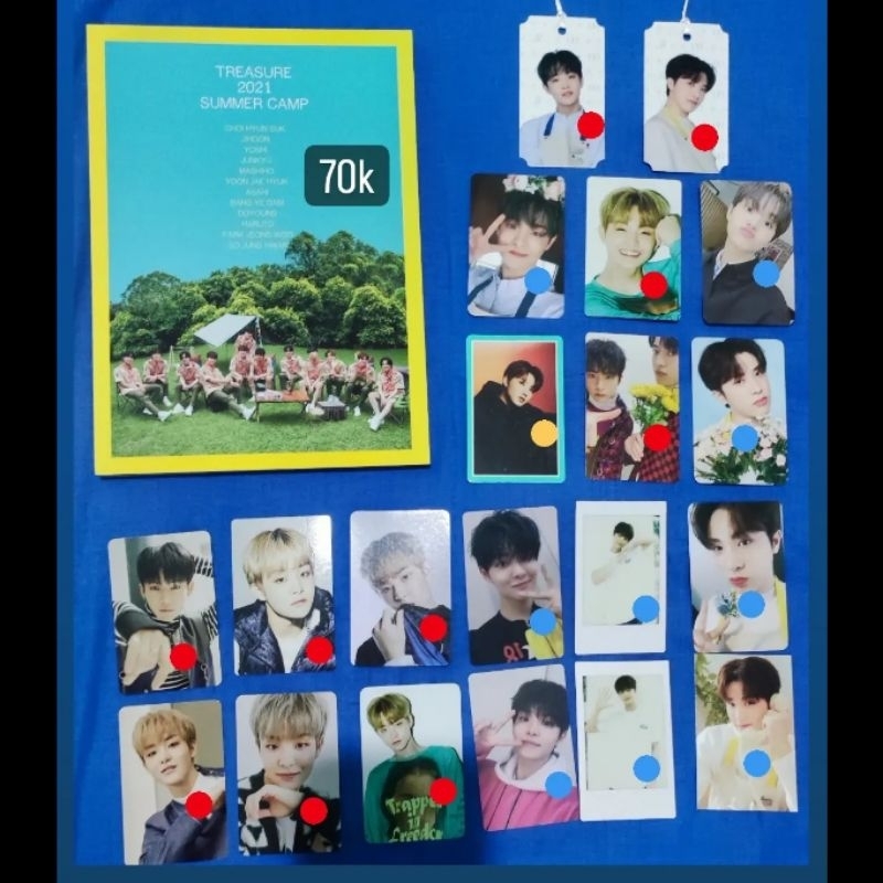 TREASURE summer camp pb, pc 1st step, 2nd step, blooming, membership jihoon junkyu hyunsuk junghwan