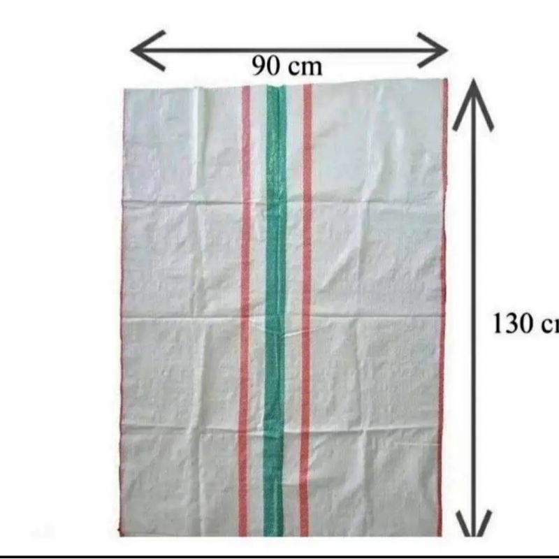Karung plastik jumbo bekas ukuran 90x130