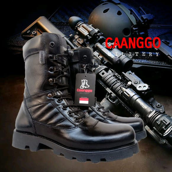 Sepatu pdl full kulit asli pdl Raider TNI AU Al terbaru original caanggo
