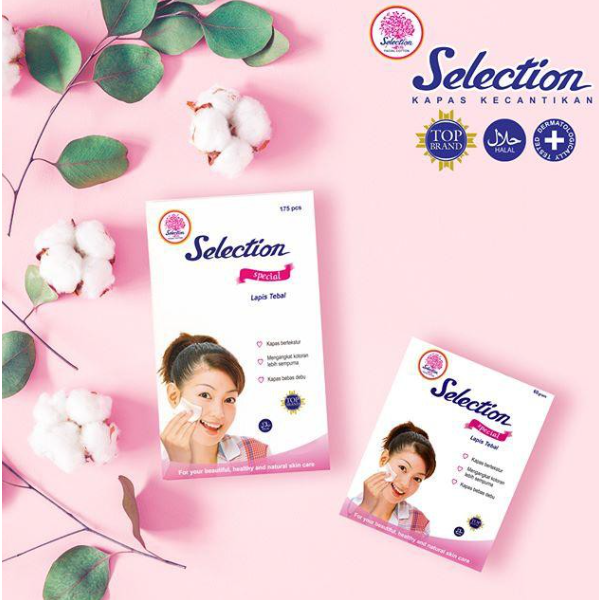 Selection Special Kapas Lapis Tebal 60gr Kapas Facial Cotton Special Tebal 60 gram