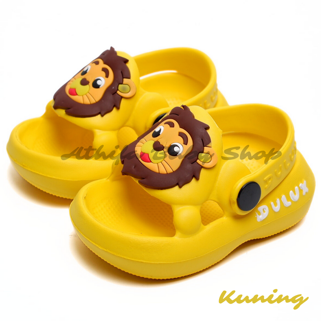 Sepatu Sandal Anak Laki Bayi Balita Usia 6 7 8 9 10 11 Bulan 1 2 3 Tahun Sendal Gunung Karakter Lion Baby Lelaki Cowok Spon Prewalker Phylon Ringan -372E-