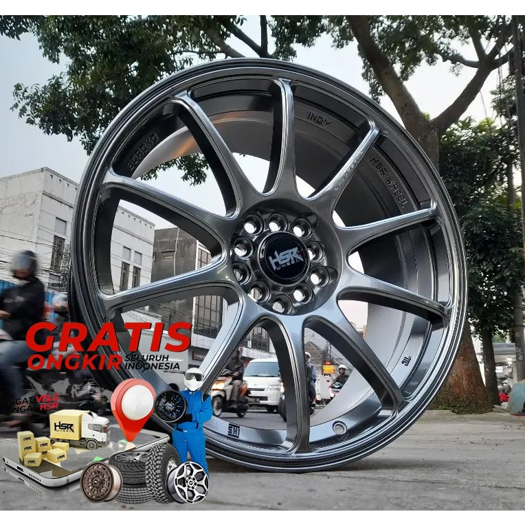 VELG RING 18 HSR INDY PCD 5X100 5X114,3 VELG MOBIL NEW AVANZA.INNOVA toko velg bandung