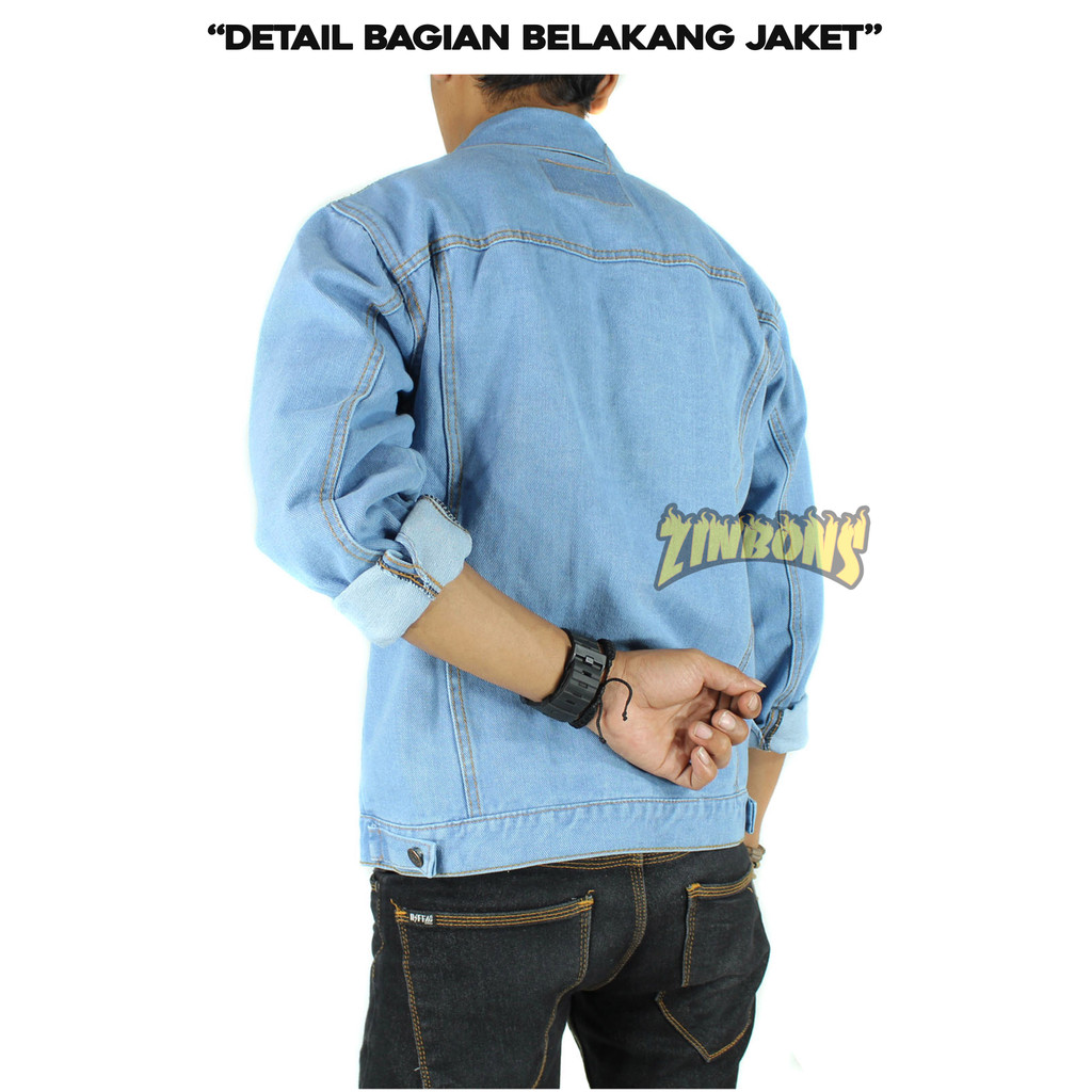 JAKET JEANS PRIA WARNA LIGHT BLUE JAKET DENIM BEST QUALITY