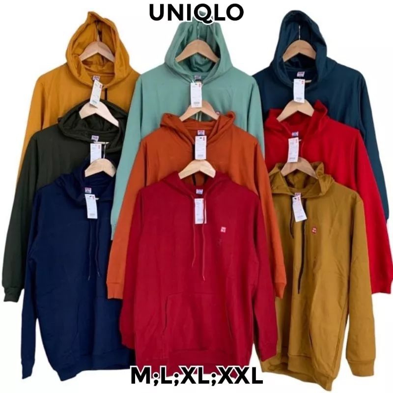 Hoodie UNIQLO unisex logo bordir