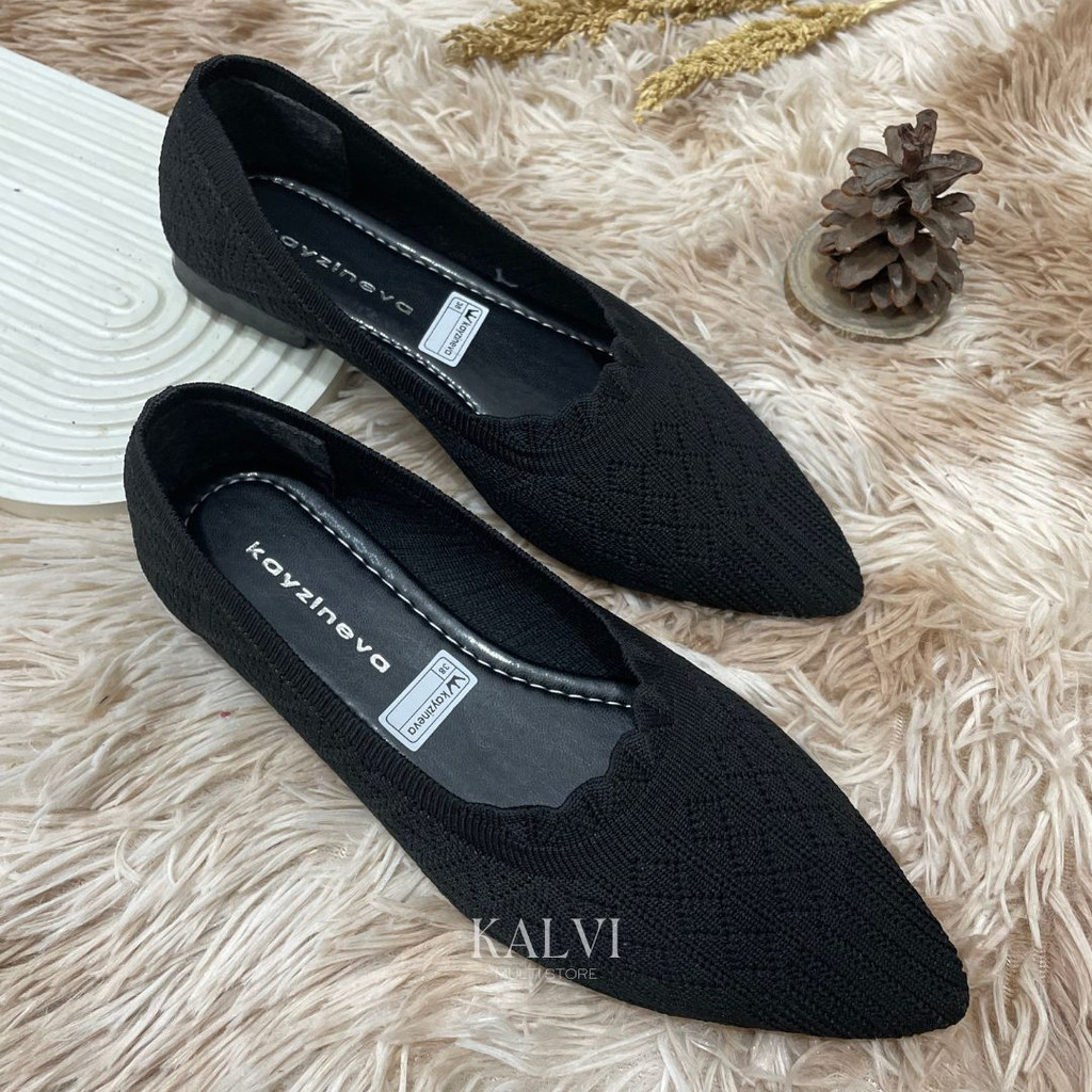 Sandal Wanita Rajut Flat