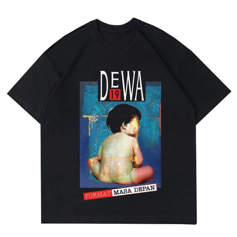 KAOS BAJU VINTAGE BAND DEWA19 “FORMAT MASA DEPAN” | T-SHIRT BAND DEWA19 | KAOS BAJU OVERSIZE PRIA | 