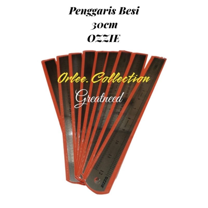 

Ruller / Penggaris Panjang / Penggaris Besi 30cm Anti Karat merk Ozzie dan YOKER (1 LUSIN isi 12PCS)