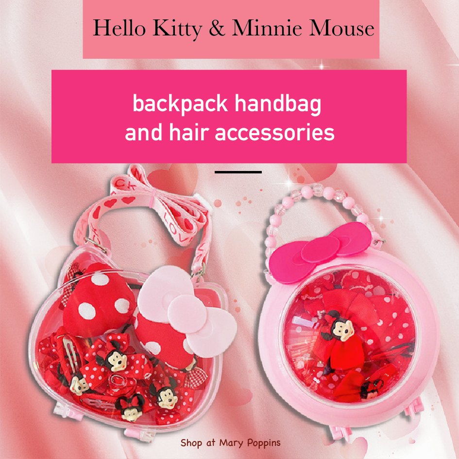 Tas Mini Hand Bag 1 Set isi 16pcs Jepit Karet Aksesoris Rambut Anak