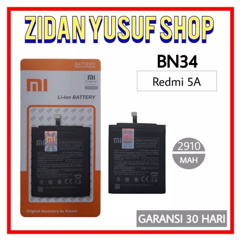 BATTERY BATRE BATRAI BATERAI XIAOMI REDMI 5A BN34 ORIGINAL