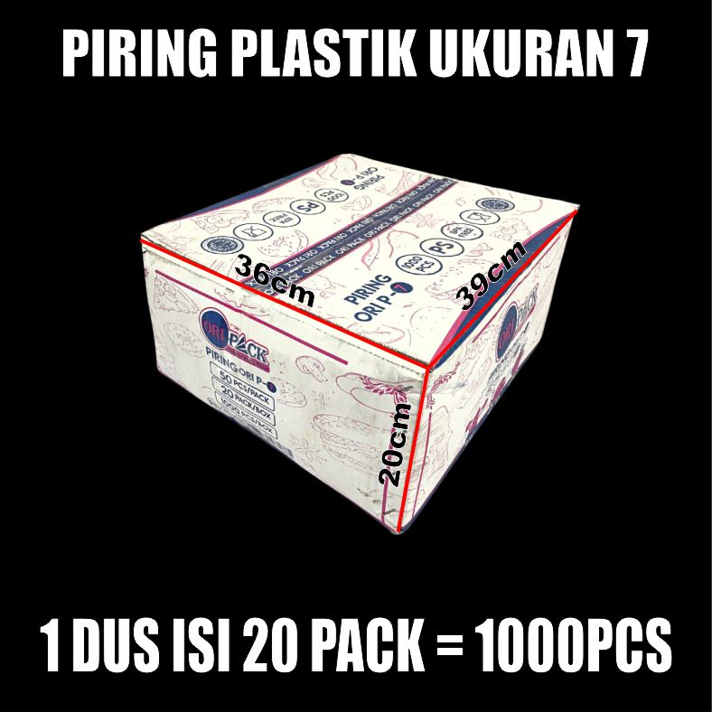 Piring Plastik Uk 7 Sedang M Per Dus Pesta Kue Makan Murah P7 Warna Putih Sekali Pakai