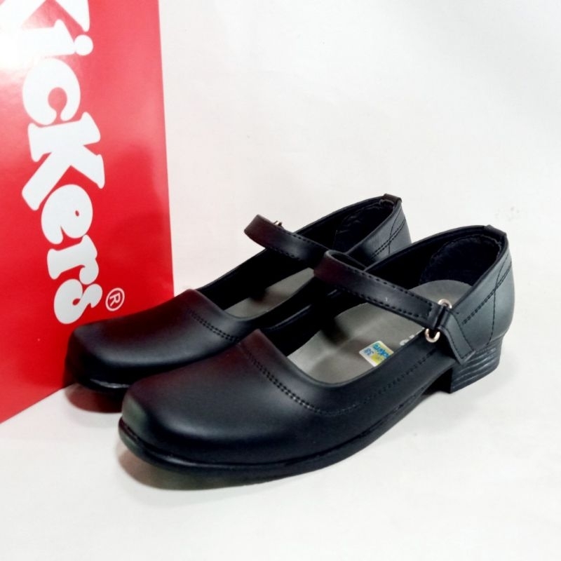 PROMO SEPATU TERLARIS DISKON Pantofel Wanita Hak 3 Cm Hitam Sekolah Paskibra Kantor COD