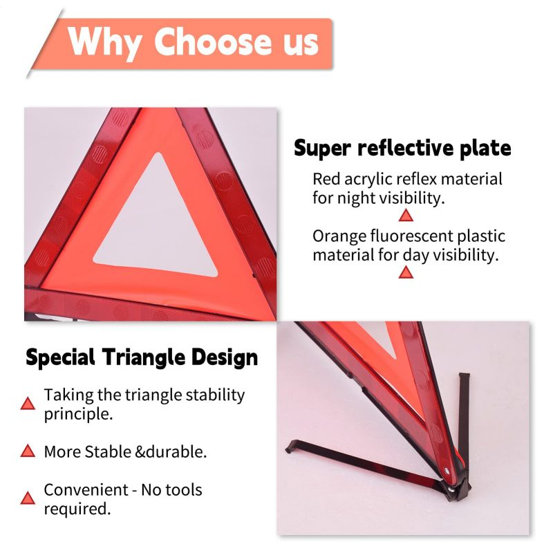 Triangle Warning Sign Segitiga Pengaman Safety Reflector Sign Triangle Warning Sign