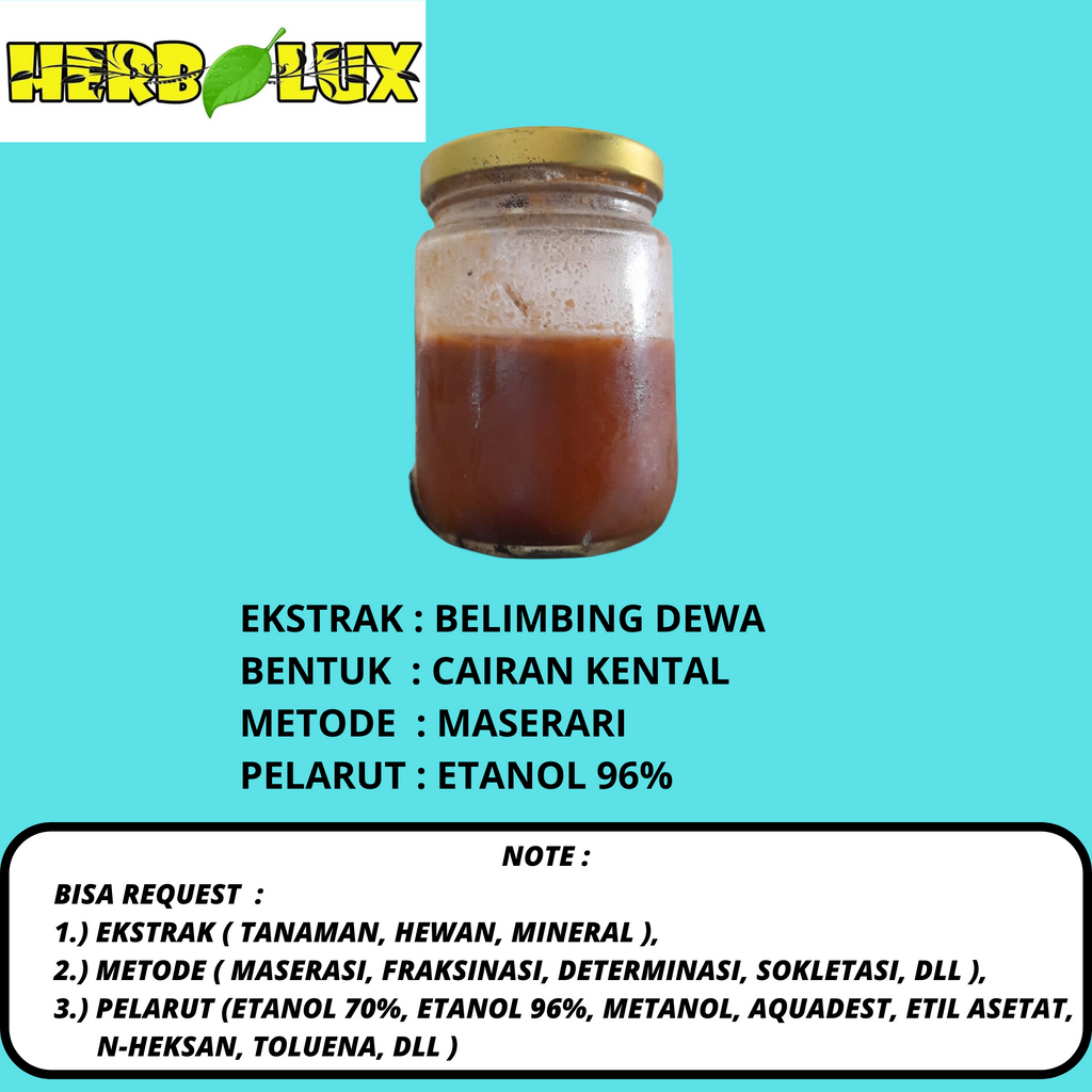 EKSTRAK BELIMBING DEWA 5 GRAM DAN 10 GRAM BEST QUALITY HERBALUX