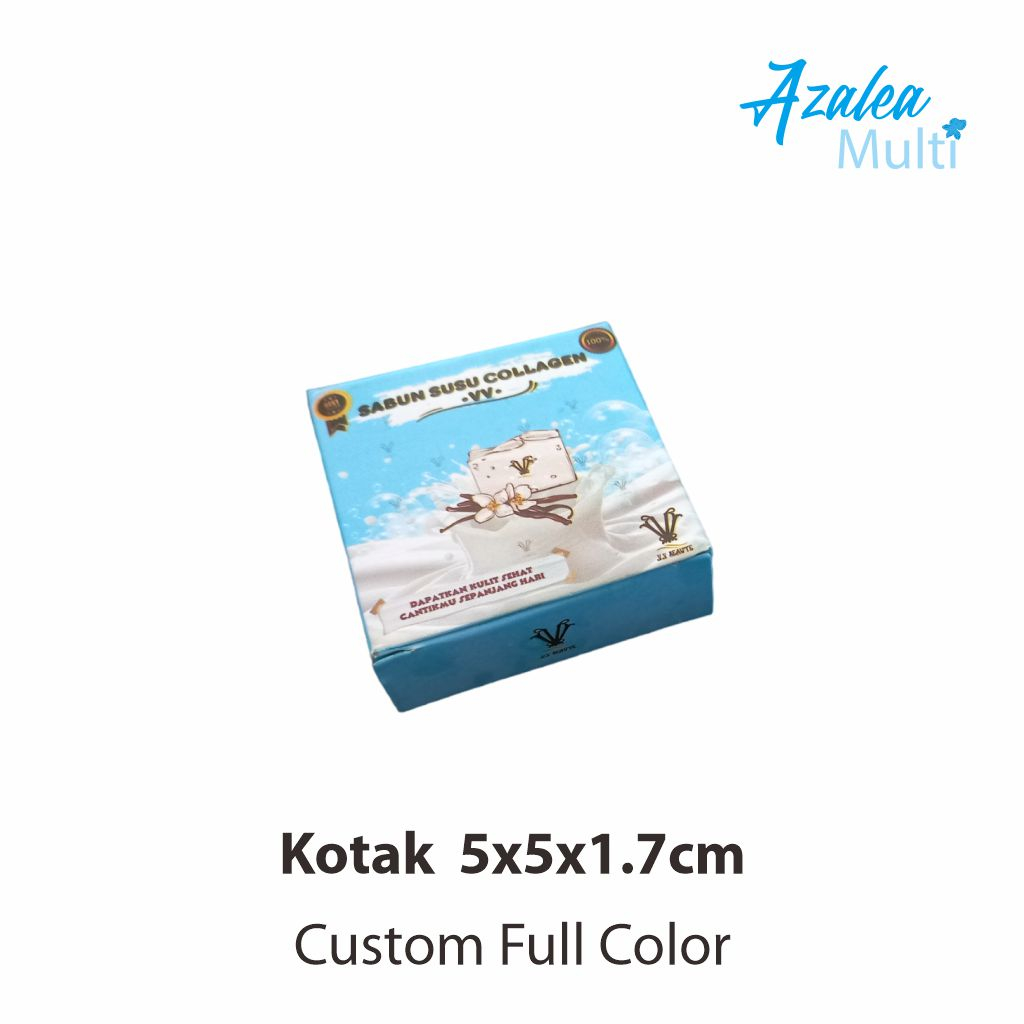 

Kotak Alexandra Custom Full Color 5x5x1.7cm kemasan dus box Sabun Produk murah obat souvenir batang tempat herbal jerawat