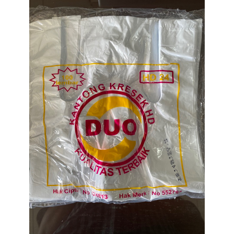 Kresek Duo Putih / kresek putih /plastik putih