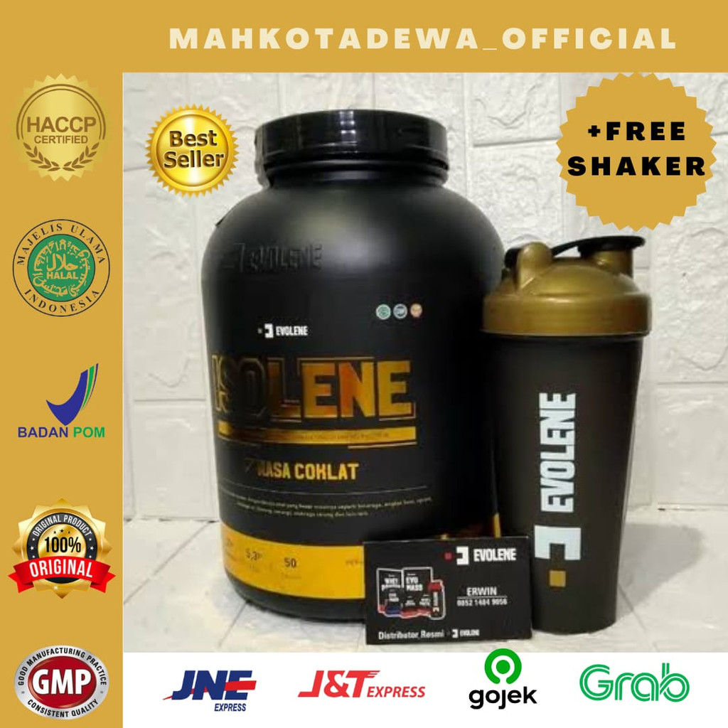 EVOLENE ISOLENE 1,6Kg (Isi 50 SACHET) + FREE SHAKER EVOLENE BPOM, MUI HALAL