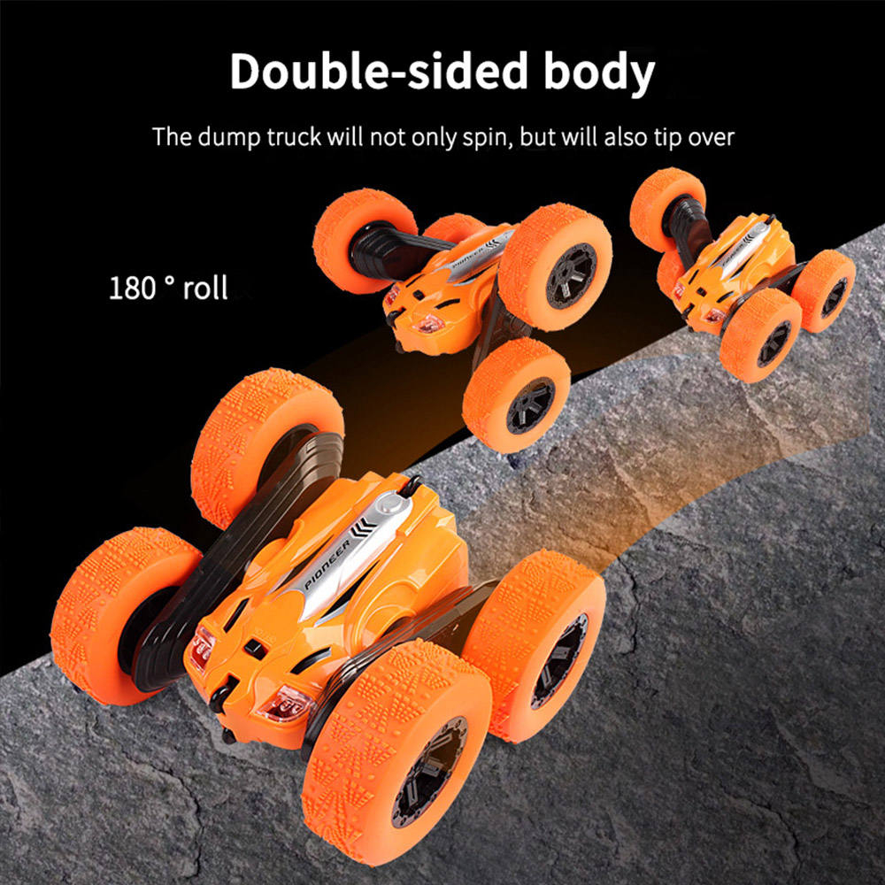 2.4G Flip Stunt Car 360 Rotate High Speed Remote Control Double-Sided 4WD RC Stunt Car Toys With Light For Kids