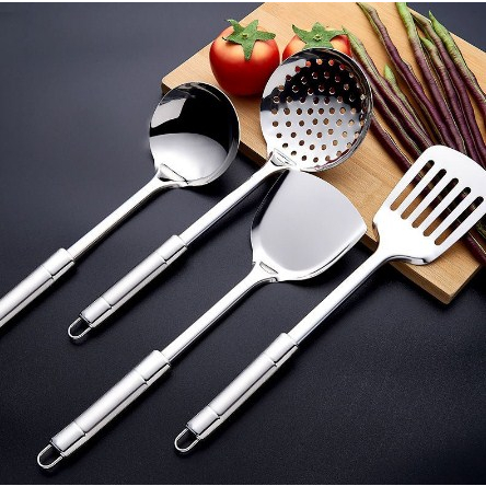 Peralatan Masak 4 Biji Spatula Sutil Set Kitchenware Series Stainless ada Kotak