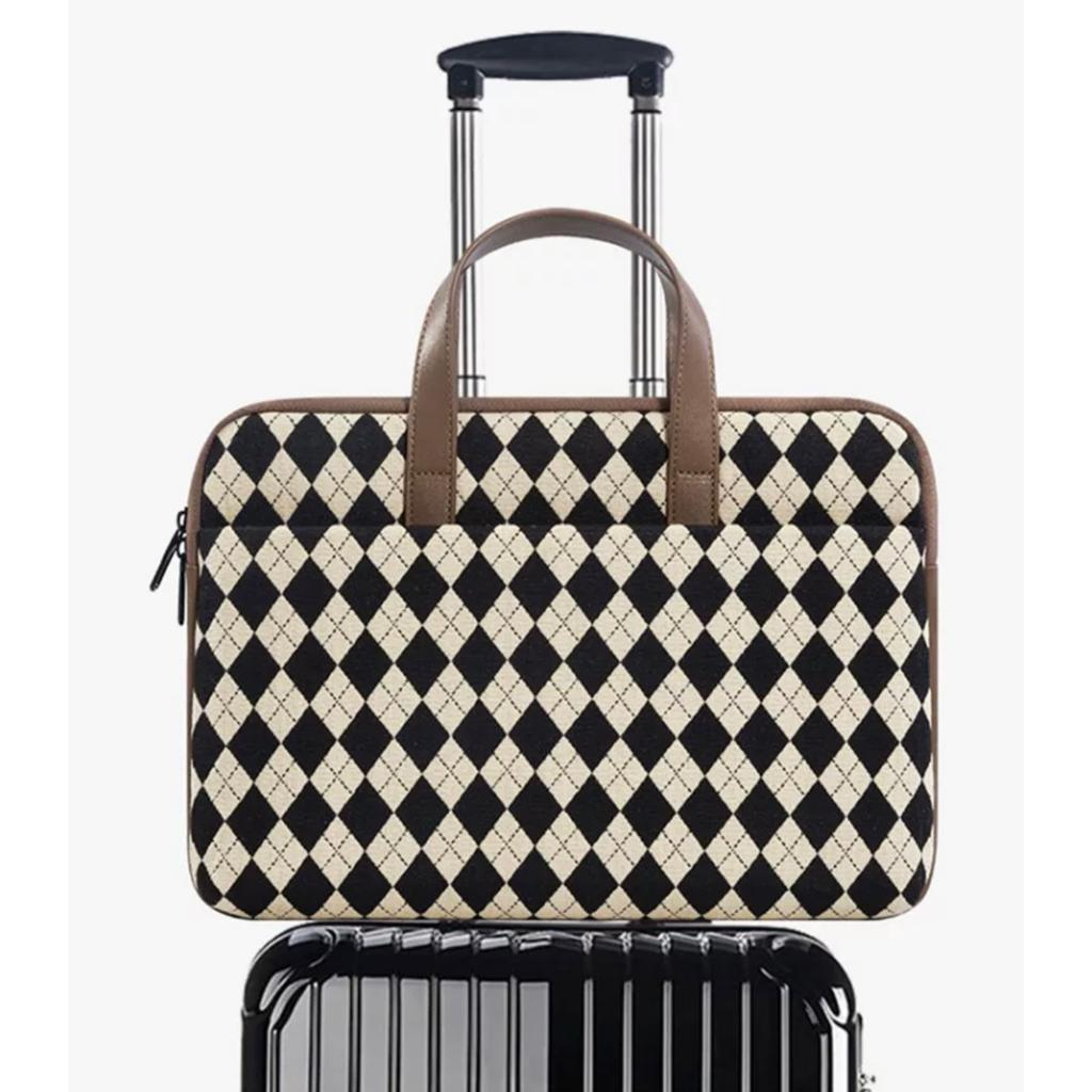 Tas Laptop Jinjing Handstrap BRINCH Diamond with small pouch