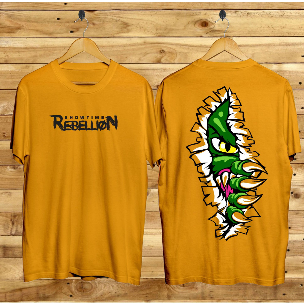 Kaos Tshirt Pria Terbaru Samurai Jepang Rebellion Warna Kuning Distro Lengan Pendek Motif Sablon Bergambar Keren